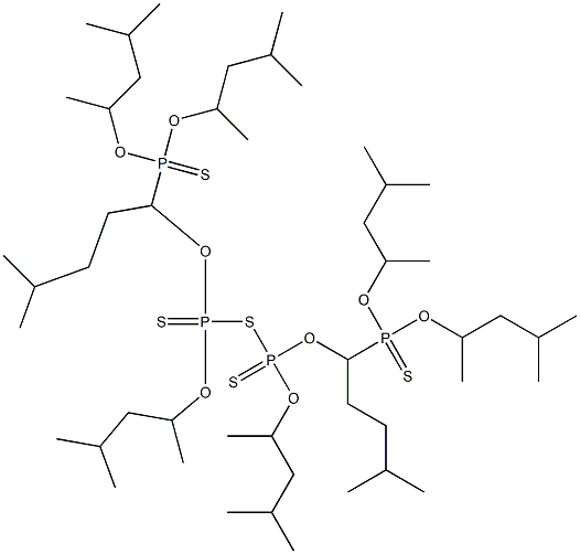 [Bis(1,3-dimethylbutoxy)phosphinothioyl][1,3-dimethylbutoxy(4-methylpentyloxy)phosphinothioyl] sulfide Struktur