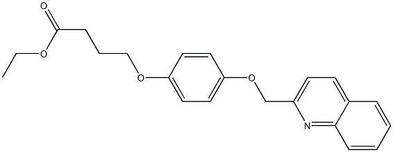 4-[4-(2-Quinolylmethoxy)phenoxy]butyric acid ethyl ester Struktur