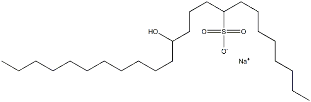 13-Hydroxytetracosane-9-sulfonic acid sodium salt Struktur