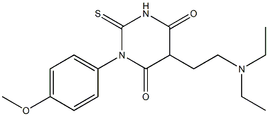 5-[2-(Diethylamino)ethyl]-1-(p-methoxyphenyl)-2-thioxo-2,3-dihydropyrimidine-4,6(1H,5H)-dione Struktur