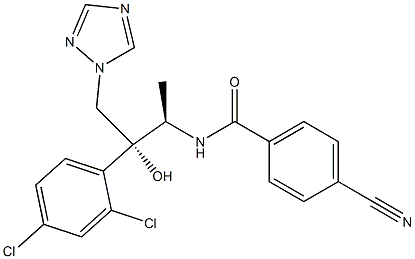 N-[(1R,2R)-2-(2,4-Dichlorophenyl)-2-hydroxy-1-methyl-3-(1H-1,2,4-triazol-1-yl)propyl]4-cyanobenzamide Struktur