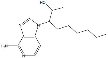 4-Amino-1-[1-(1-hydroxyethyl)heptyl]-1H-imidazo[4,5-c]pyridine Struktur