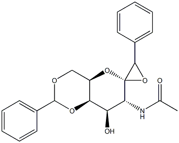 2-Acetamido-4.6-di-O-benzylidene-2-deoxy-alpha-D- galactopyranose Struktur