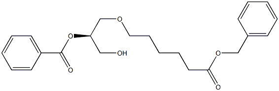 Benzoic acid (R)-1-(5-benzyloxycarbonyl-pentyloxymethyl)-2-hydroxy-ethyl ester Struktur