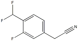 BENZENEACETONITRILE, 4-(DIFLUOROMETHYL)-3-FLUORO- Struktur