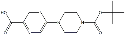 5-(4-Boc-piperazinyl)-2-pyrazinecarboxylic acid Struktur