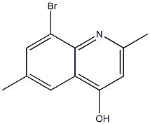 8-Bromo-2,6-dimethylquinoline-4-ol Struktur