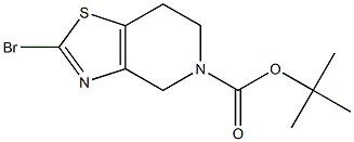 2-Bromo-6,7-dihydro-4H-thiazolo[4,5-c]pyridine-5-carboxylic acid tert-butyl ester Struktur