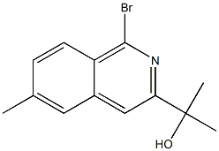 2-(1-bromo-6-methylisoquinolin-3-yl)propan-2-ol Struktur