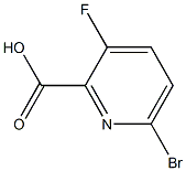 6-Bromo-3-fluoro-2-pyridinecarboxylic acid Struktur