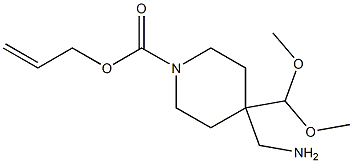 Allyl 4-(aminomethyl)-4-(dimethoxymethyl)piperidine-1-carboxylate Struktur