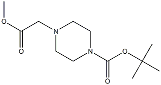 1-Boc-4-Methoxycarbonylmethyl piperazine Struktur