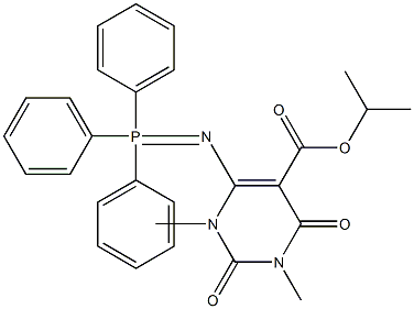 1,2,3,4-Tetrahydro-1,3-dimethyl-2,4-dioxo-6-[(triphenylphosphoranylidene)amino]-5-pyrimidinecarboxylic acid isopropyl ester Struktur