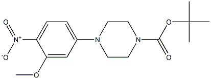 1-Boc-4-(3-methoxy-4-nitrophenyl)piperazine Struktur