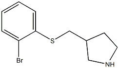 3-(2-Bromo-phenylsulfanylmethyl)-pyrrolidine Struktur