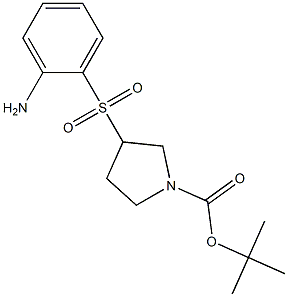 3-(2-Amino-benzenesulfonyl)-pyrrolidine-1-carboxylic acid tert-butyl ester Struktur