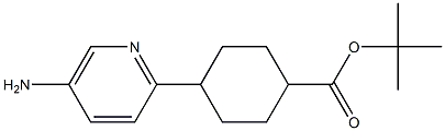 4-(5-Amino-pyridin-2-yl)-cyclohexanecarboxylic acid tert-butyl ester Struktur