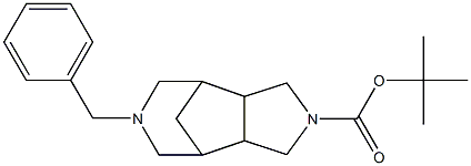 9-Benzyl-4,9-diaza-tricyclo[5.3.1.02,6]undecane-4-carboxylic acid tert-butyl ester Struktur