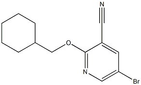 5-bromo-2-(cyclohexylmethoxy)pyridine-3-carbonitrile Struktur