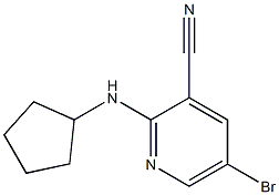 5-bromo-2-(cyclopentylamino)pyridine-3-carbonitrile Struktur