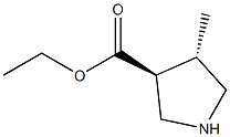 ethyl (3S,4S)-4-Methylpyrrolidine-3-carboxylate Struktur