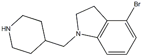 4-broMo-1-(piperidin-4-ylMethyl)indoline Struktur