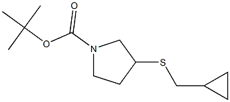 tert-butyl 3-(cyclopropylMethylthio)pyrrolidine-1-carboxylate Struktur