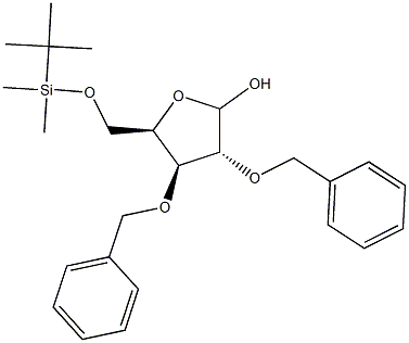 2,3-Di-O-benzyl-5-O-tert-butyldimethylsilyl-D-xylofuranose Struktur