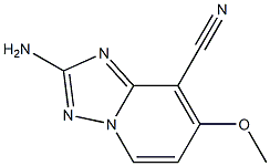 2-Amino-7-methoxy-[1,2,4]triazolo[1,5-a]pyridine-8-carbonitrile Struktur