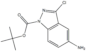 5-Amino-3-chloro-indazole-1-carboxylic acid tert-butyl ester Struktur