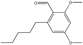 2,4-dimethoxy-6-pentyl-benzaldehyde Struktur