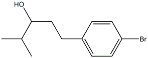 1-(4-bromophenyl)-4-methylpentan-3-ol Struktur