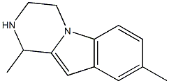 1,8-dimethyl-1,2,3,4-tetrahydropyrazino[1,2-a]indole Struktur