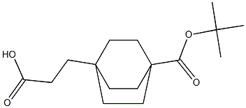 3-(4-(tert-butoxycarbonyl)bicyclo[2.2.2]octan-1-yl)propanoic acid Struktur