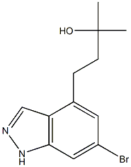 4-(6-bromo-1H-indazol-4-yl)-2-methylbutan-2-ol Struktur