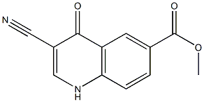 3-Cyano-4-oxo-1,4-dihydro-quinoline-6-carboxylic acid methyl ester Struktur