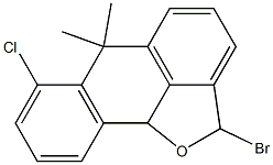 2-Bromo-7-chloro-6,6-dimethyl-6,10b-dihydro-2H-anthra[9,1-bc]furan Struktur