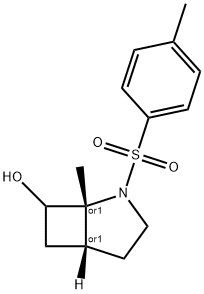 cis-1-Methyl-2-(toluene-4-sulfonyl)-2-aza-bicyclo[3.2.0]heptan-7-ol Struktur