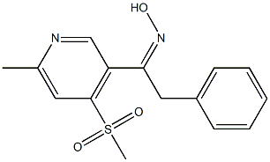 2-(4-Methylsulfonyl)phenyl-1-(6-methylpyridin-3-yl)ethanone Oxime Struktur