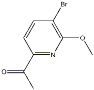 1-(5-Bromo-6-methoxy-pyridin-2-yl)-ethanone Struktur