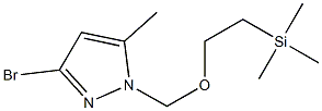 3-bromo-5-methyl-1-((2-(trimethylsilyl)ethoxy)methyl)-1H-pyrazole Struktur