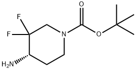 (S)-tert-butyl 4-amino-3,3-difluoropiperidine-1-carboxylate Struktur