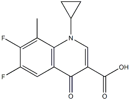 1-CYCLOPROPYL-6,7-DIFLUORO-8-METHYL-4-OXO-3-QUINOLINE CARBOXYLIC ACID Struktur