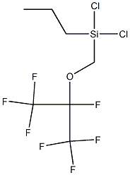 (HEPTAFLUOROISOPROPOXY)PROPYLMETHYLDICHLOROSILANE 97% Struktur