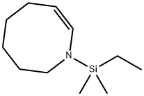 Azocine,  1-(ethyldimethylsilyl)-1,2,3,4,5,6-hexahydro- Struktur