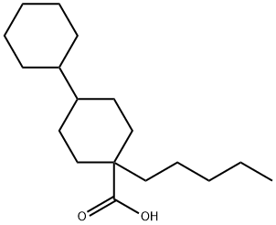 4-Pentylbi(cyclohexane)-4-carboxylic acid Struktur