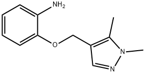 Benzenamine,  2-[(1,5-dimethyl-1H-pyrazol-4-yl)methoxy]- Struktur