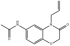 Acetamide,  N-[3,4-dihydro-3-oxo-4-(2-propen-1-yl)-2H-1,4-benzoxazin-6-yl]- Struktur