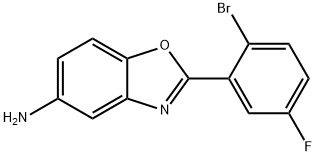 2-(2-bromo-5-fluorophenyl)-1,3-benzoxazol-5-amine Struktur