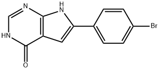 4H-Pyrrolo[2,3-d]pyrimidin-4-one, 6-(4-bromophenyl)-3,7-dihydro- Struktur